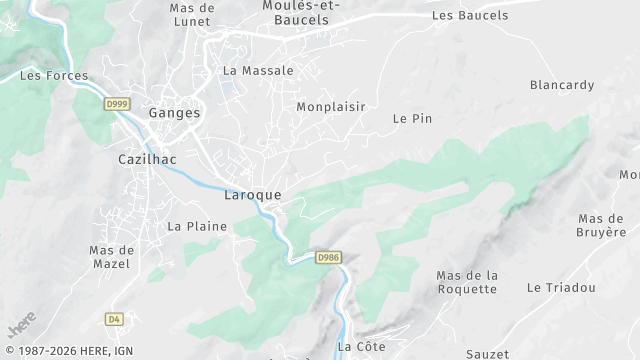 Carte de la zone d'intervention à Laroque
