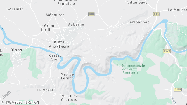 Carte de la zone d'intervention à Sainte-Anastasie