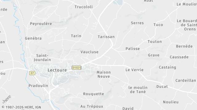 Carte de la zone d'intervention à Lectoure