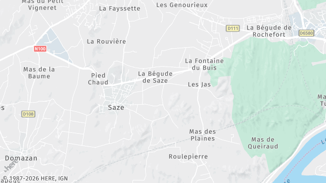 Carte de la zone d'intervention à Saze