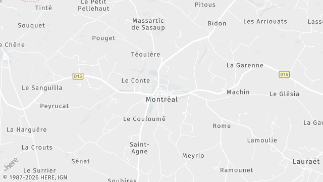 Carte de la zone d'intervention à Montréal