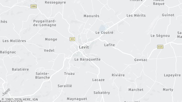 Carte de la zone d'intervention à Lavit