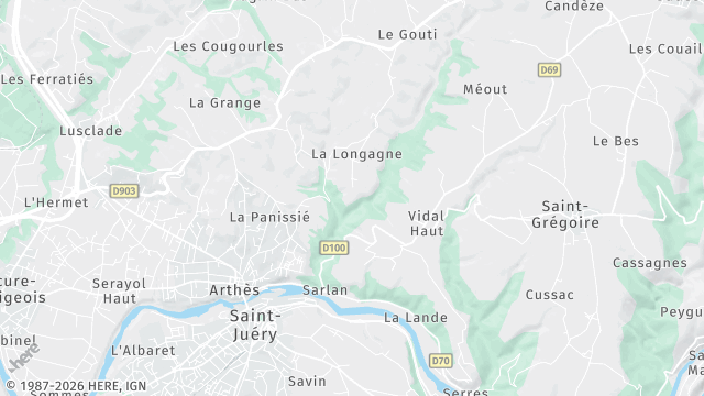 Carte de la zone d'intervention à Arthès