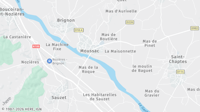 Carte de la zone d'intervention à Moussac