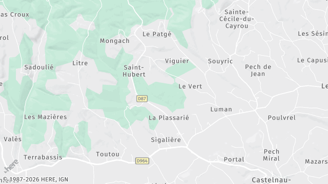 Carte de la zone d'intervention à Castelnau-de-Montmiral