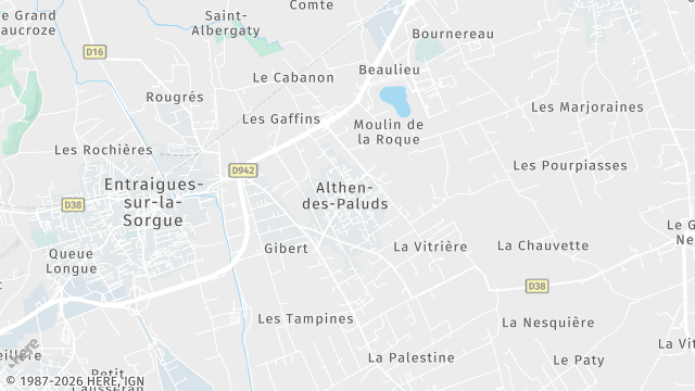 Carte de la zone d'intervention à Althen-des-Paluds