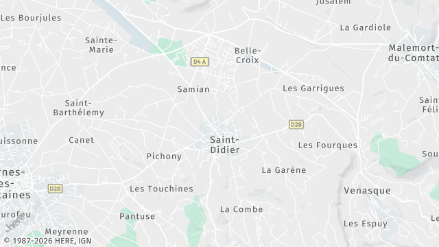 Carte de la zone d'intervention à Saint-Didier