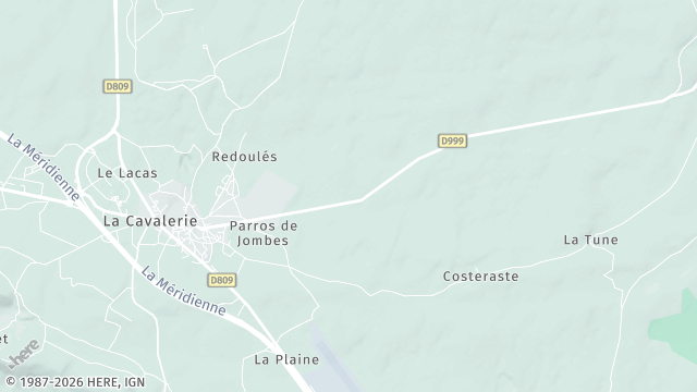 Carte de la zone d'intervention à La Cavalerie