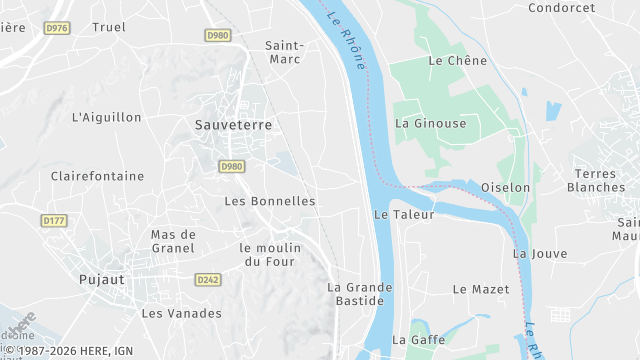 Carte de la zone d'intervention à Sauveterre