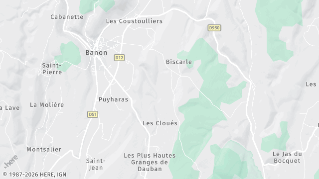 Carte de la zone d'intervention à Banon