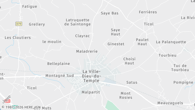 Carte de la zone d'intervention à La Ville-Dieu-du-Temple