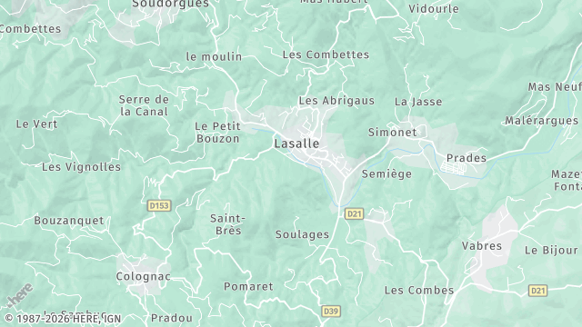 Carte de la zone d'intervention à Lasalle