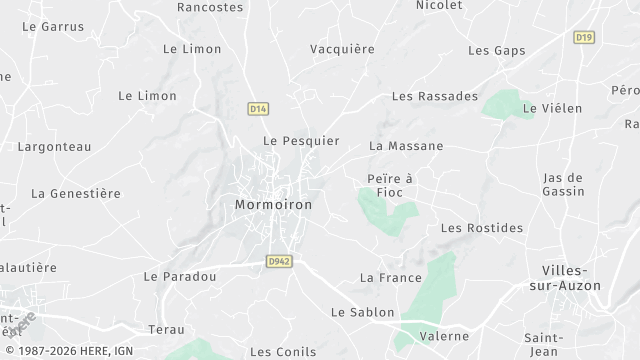 Carte de la zone d'intervention à Mormoiron