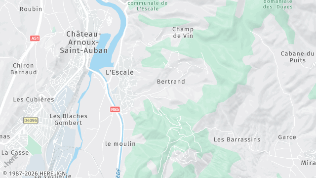 Carte de la zone d'intervention à L'Escale