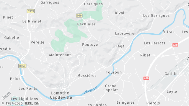 Carte de la zone d'intervention à Lamothe-Capdeville