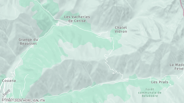 Carte de la zone d'intervention à Saint-Martin-Vésubie