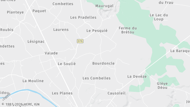 Carte de la zone d'intervention à Montricoux