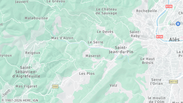 Carte de la zone d'intervention à Saint-Jean-du-Pin