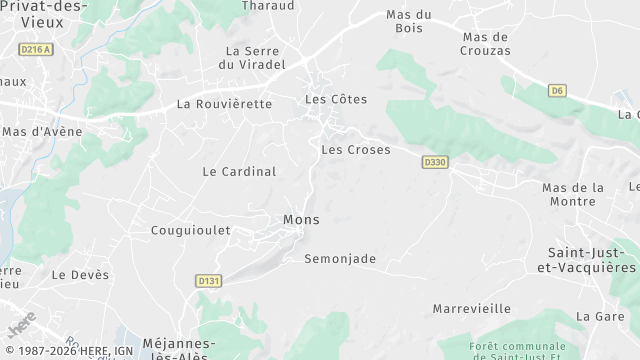 Carte de la zone d'intervention à Mons
