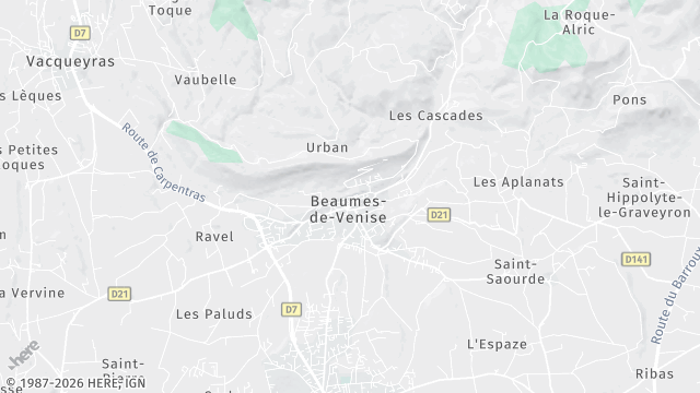 Carte de la zone d'intervention à Beaumes-de-Venise