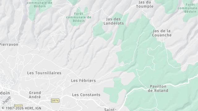 Carte de la zone d'intervention à Bédoin