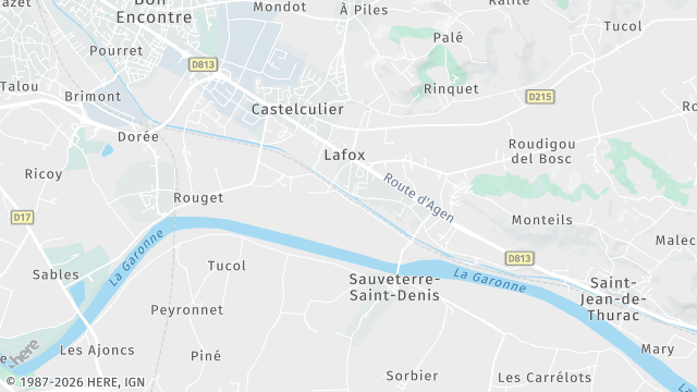Carte de la zone d'intervention à Lafox