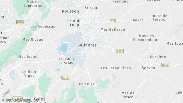Carte de la zone d'intervention à Salindres