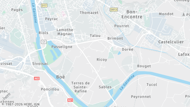 Carte de la zone d'intervention à Boé