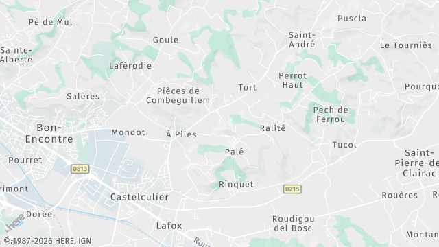 Carte de la zone d'intervention à Castelculier