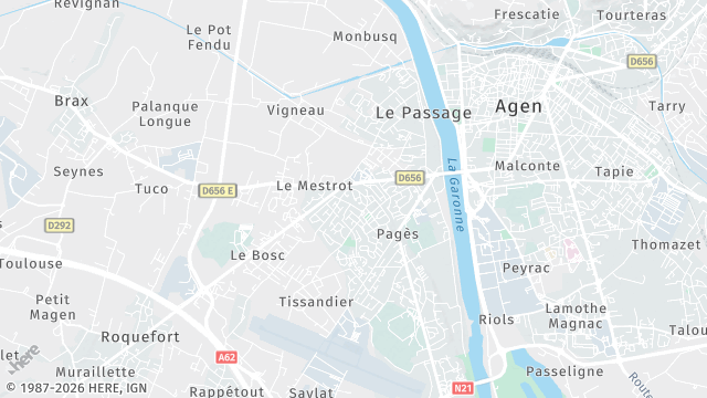 Carte de la zone d'intervention à Le Passage