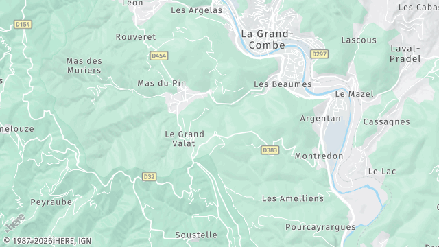 Carte de la zone d'intervention à Les Salles-du-Gardon