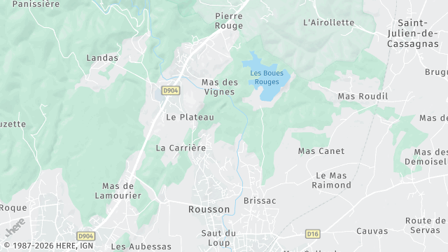Carte de la zone d'intervention à Rousson