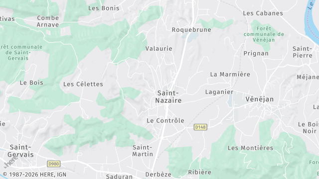 Carte de la zone d'intervention à Saint-Nazaire