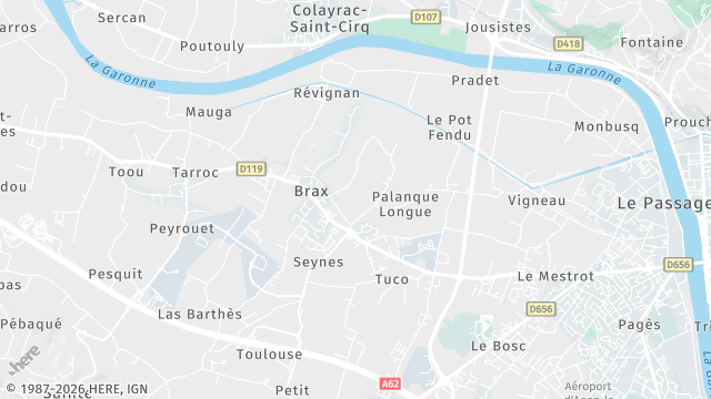 Carte de la zone d'intervention à Brax