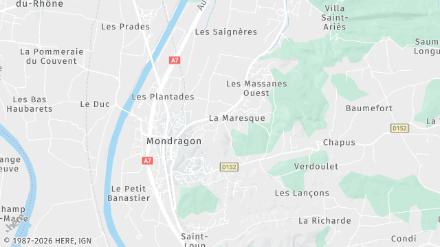 Carte de la zone d'intervention à Mondragon