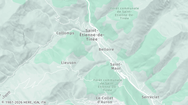 Carte de la zone d'intervention à Saint-Étienne-de-Tinée