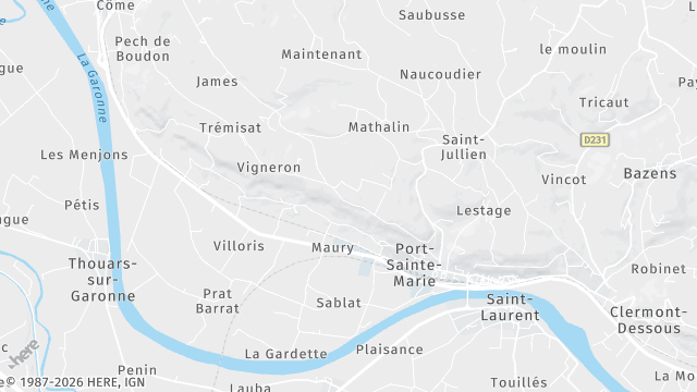 Carte de la zone d'intervention à Port-Sainte-Marie