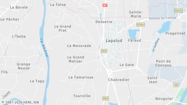 Carte de la zone d'intervention à Lapalud