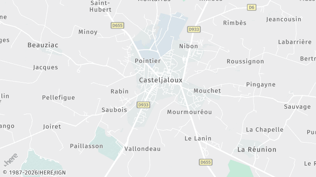 Carte de la zone d'intervention à Casteljaloux