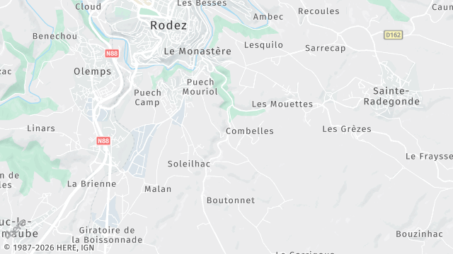 Carte de la zone d'intervention à Le Monastère