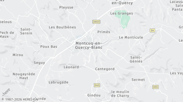 Carte de la zone d'intervention à Montcuq-en-Quercy-Blanc