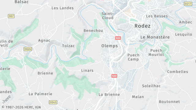 Carte de la zone d'intervention à Olemps