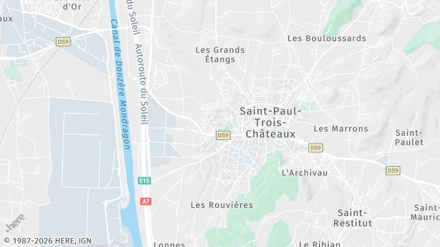 Carte de la zone d'intervention à Saint-Paul-Trois-Châteaux