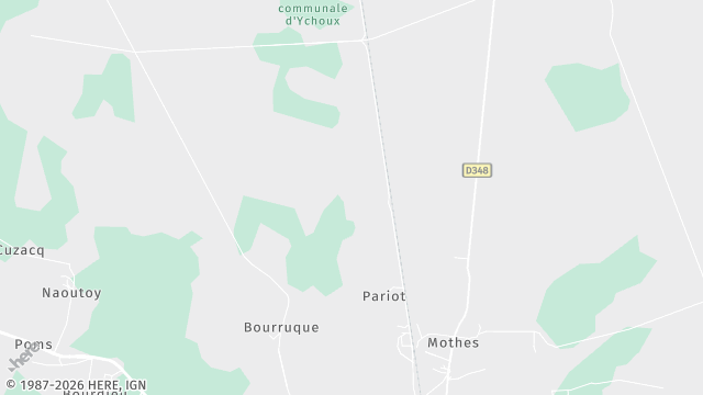 Carte de la zone d'intervention à Ychoux