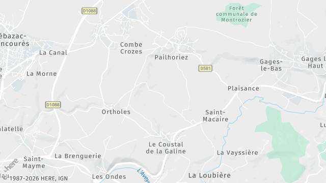 Carte de la zone d'intervention à La Loubière