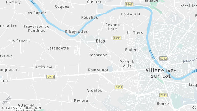 Carte de la zone d'intervention à Bias