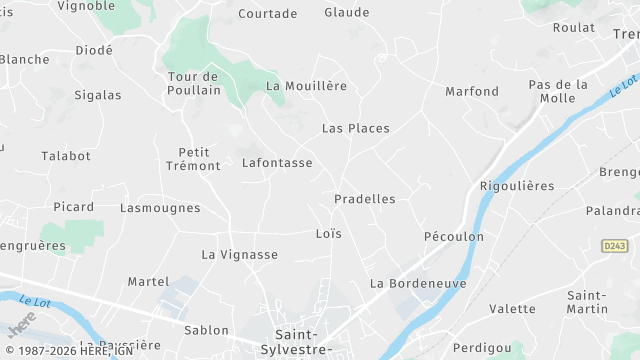 Carte de la zone d'intervention à Saint-Sylvestre-sur-Lot
