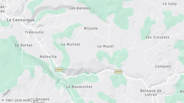 Carte de la zone d'intervention à La Canourgue