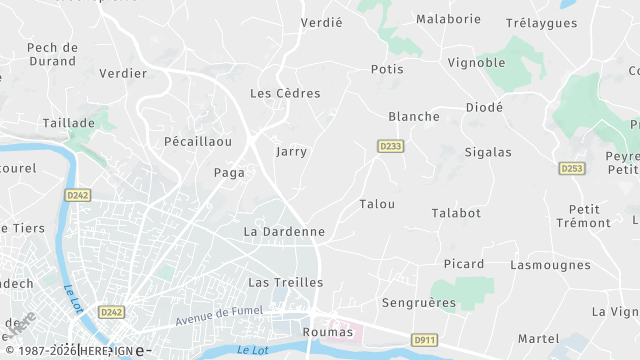 Carte de la zone d'intervention à Villeneuve-sur-Lot