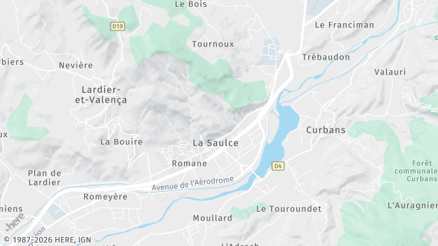 Carte de la zone d'intervention à La Saulce